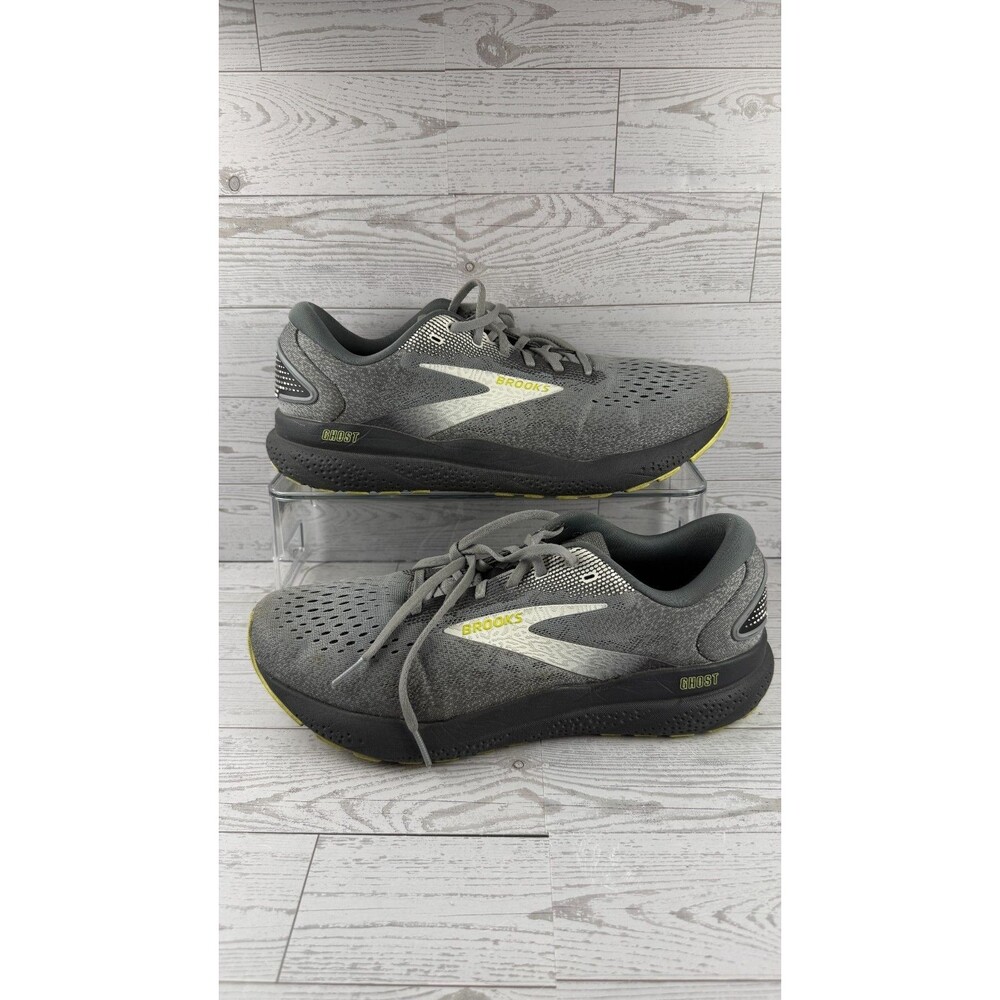 Brooks Ghost 16 1104181D040 Gray 10.5D Mens Low Top Sneakers Running Shoes #895